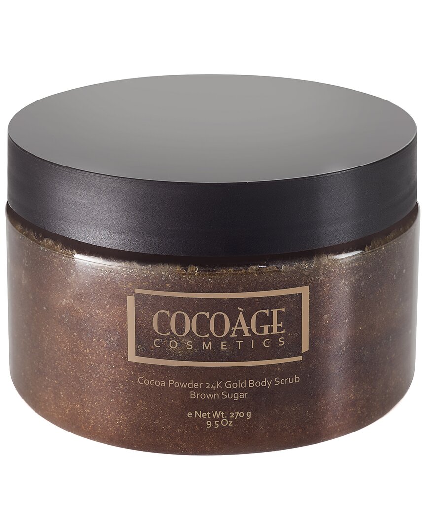 Cocoage Cosmetics 9.5oz Cocoa Powder 24k Gold Body Scrub – Brown Sugar