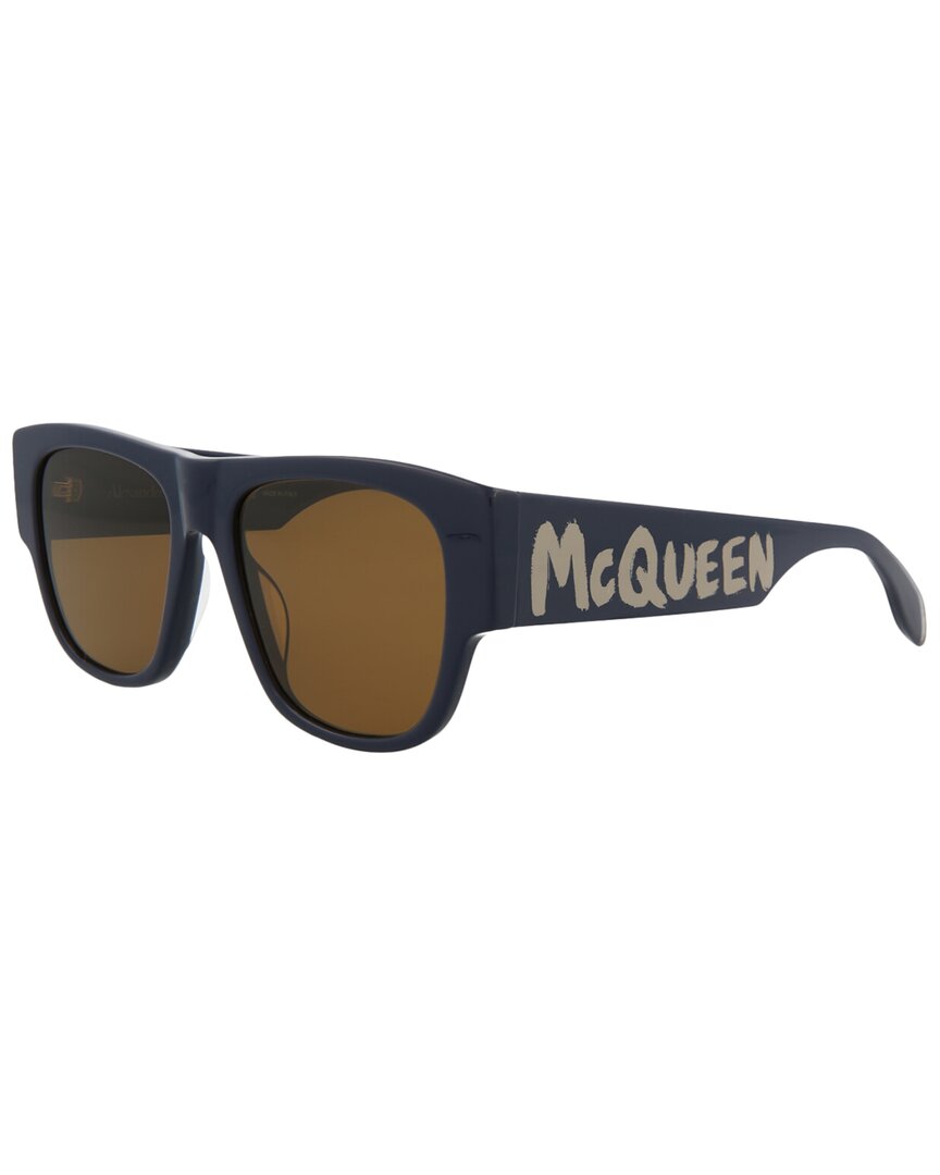 Alexander Mcqueen Men's Am0328s 54mm Sunglasses In Blue