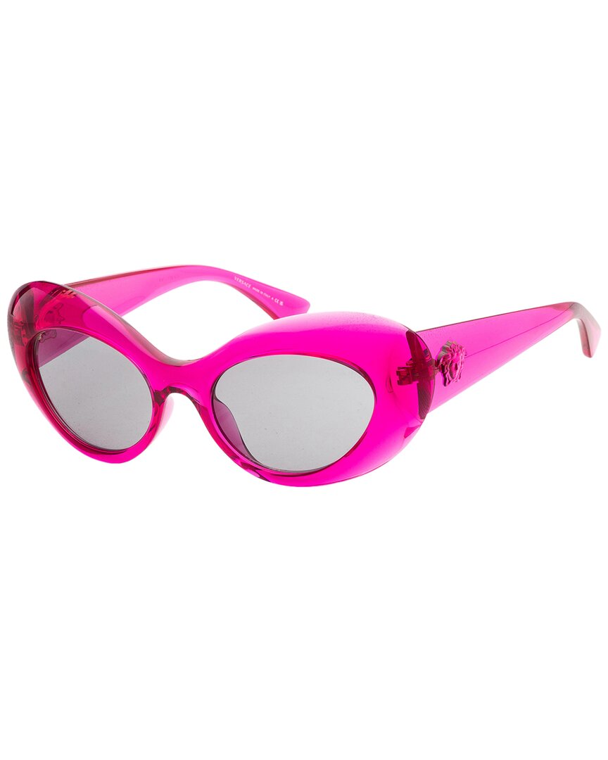 Versace Dark Grey Oval Ladies Sunglasses Ve4456u 533487 52 