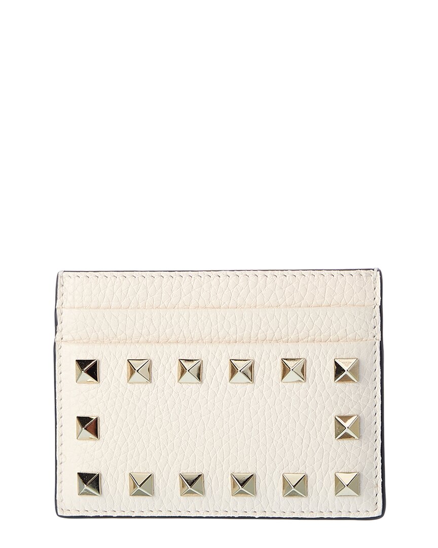 Valentino Garavani Valentino Rockstud Grainy Leather Card Holder