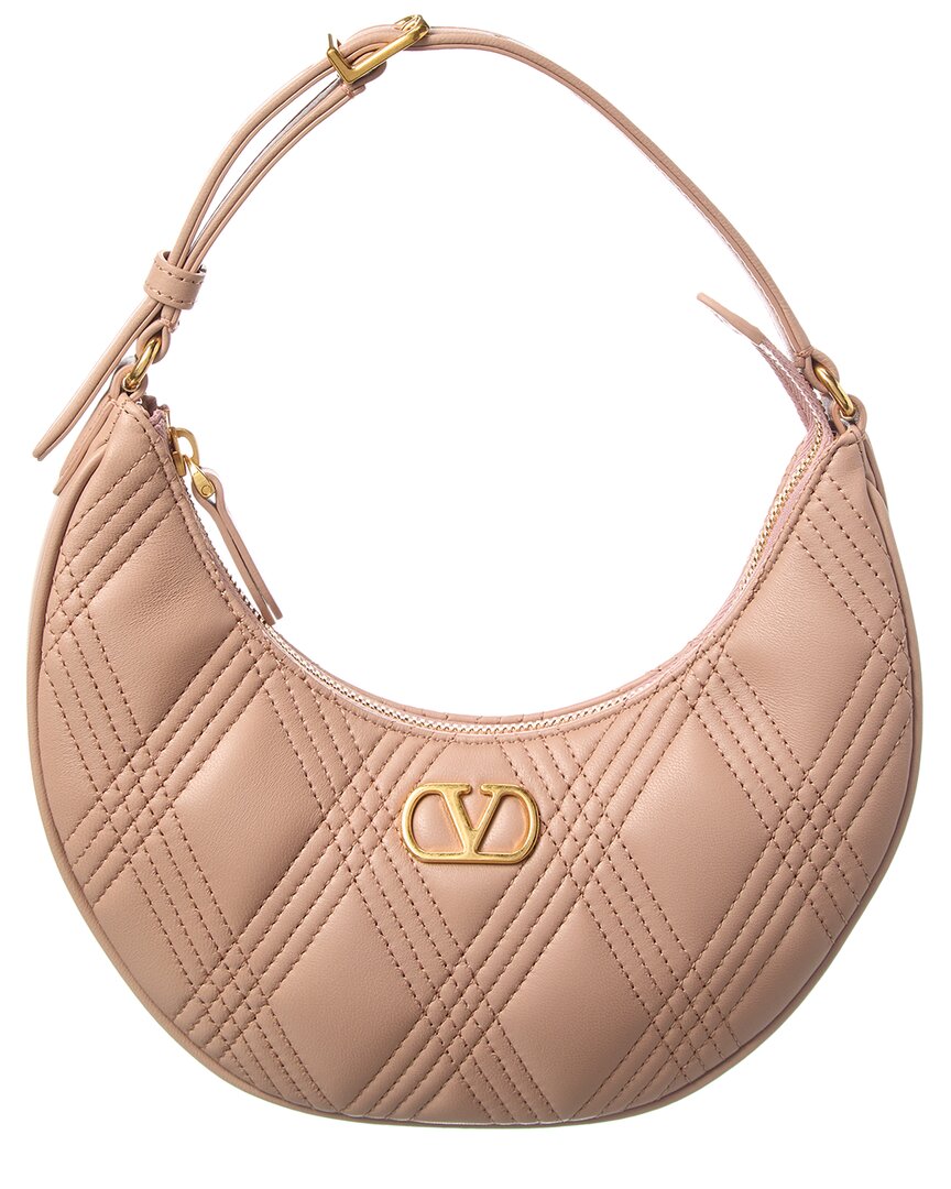 Valentino Garavani Valentino Vlogo Signature Leather Hobo Bag