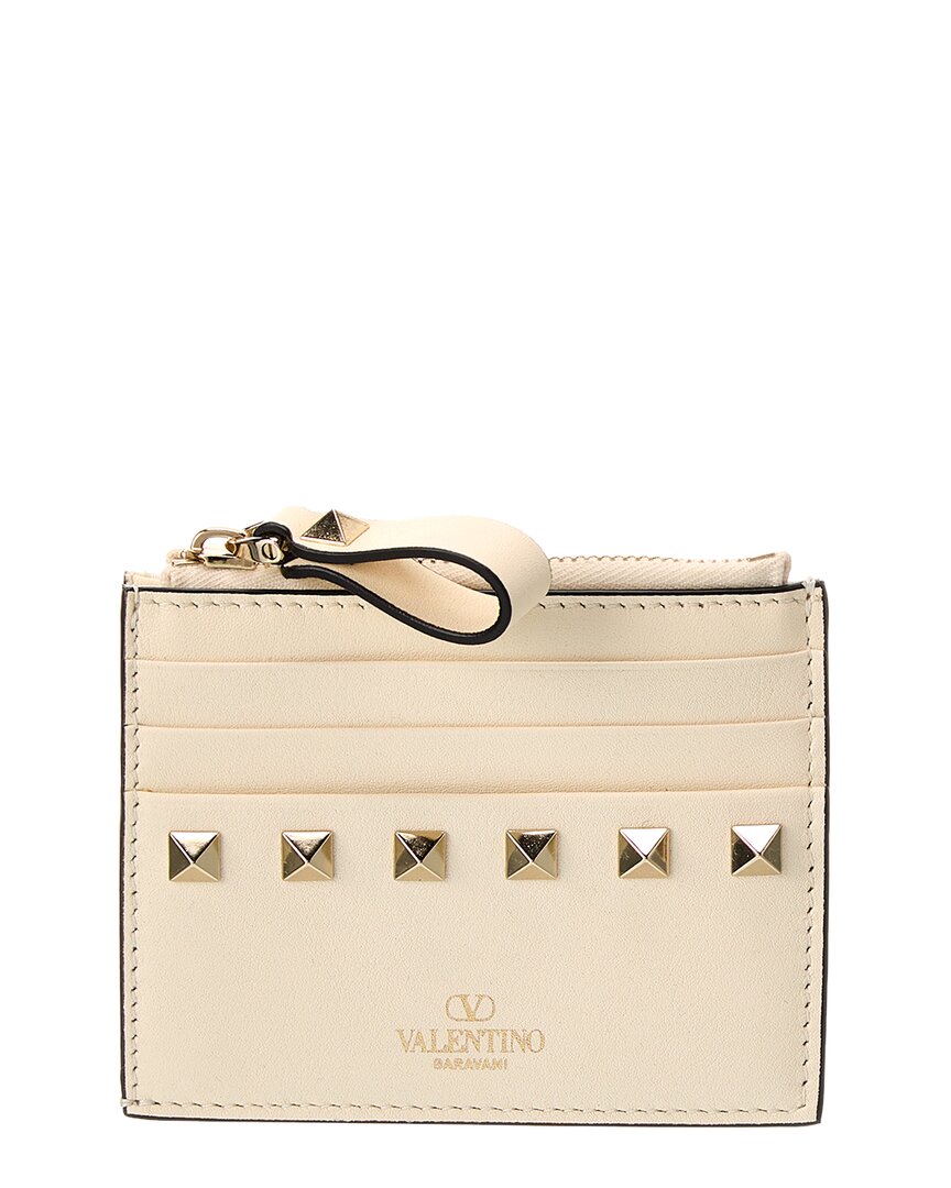 Valentino Garavani Valentino Rockstud Leather Card Holder