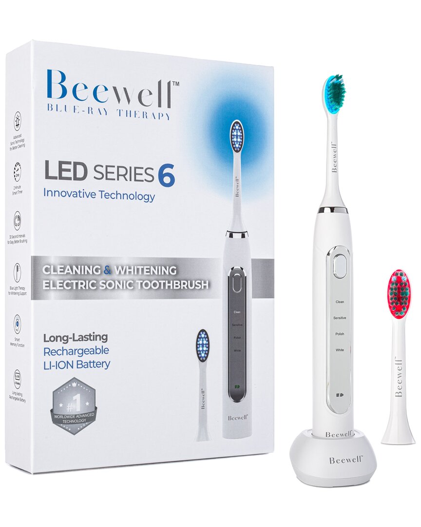 Beewell Electric Sonic Blue & Red Led Whitening Toothbrush - Limited Edition