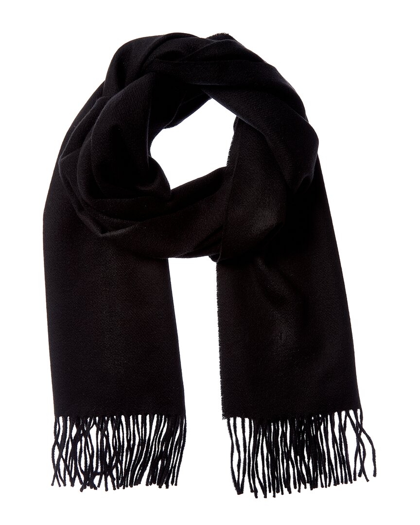 Vince Double-face Solid Cashmere Scarf In Black