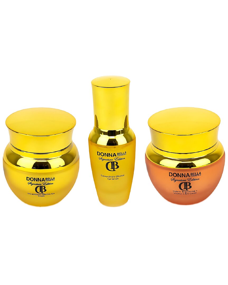 Donna Bella 24k Donna Bella Signature Edition Instant Brightening Vitamin C&e Cream + Eye Serum + Eye Cream 3pc Set