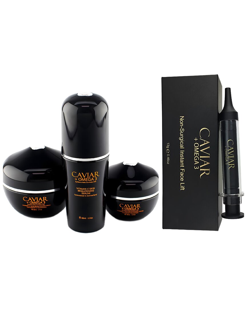 Donna Bella 24k Donna Bella Caviar + Omega 3 Non-surgical Instant Face Lift + Vitamin C Skin Brightening 4pc Set