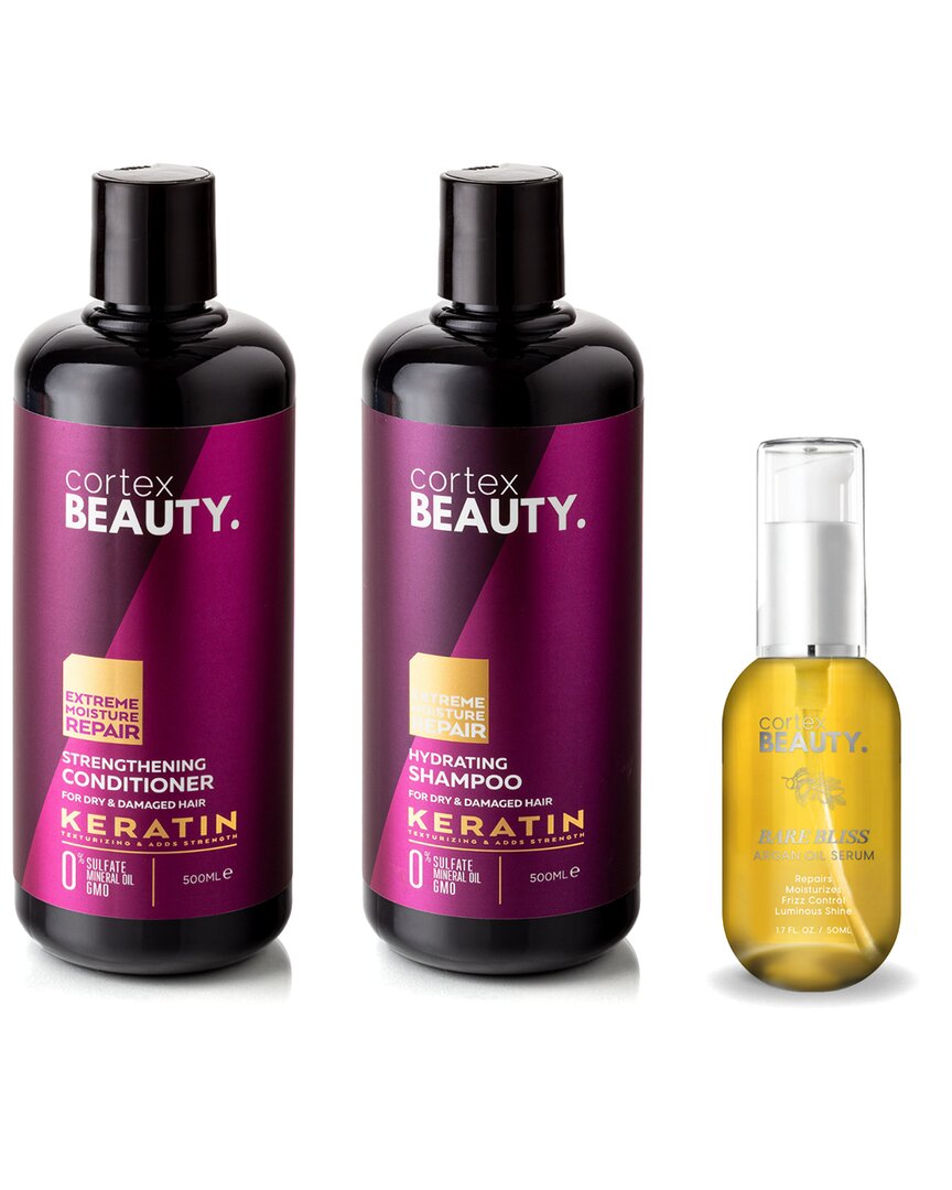 Cortex Beauty Cortex 16.9/1.7oz Keratin Hydrating Shampoo & Strengthening Conditioner Set