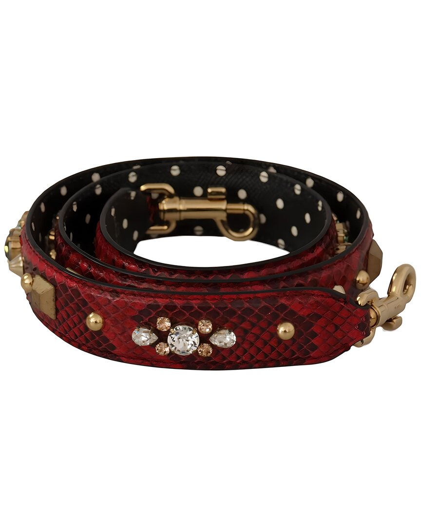 Dolce & Gabbana Leather Bag Strap In Red