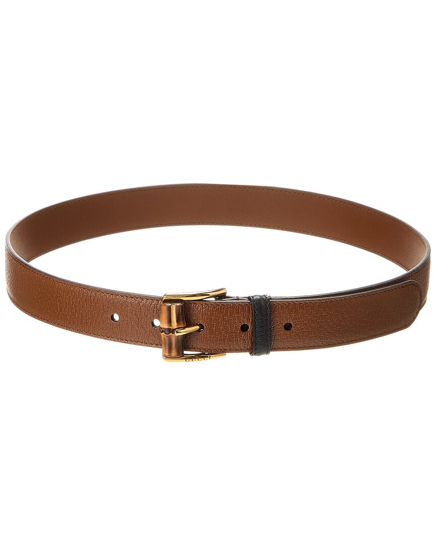 Gucci Gg Logo Leather Belt