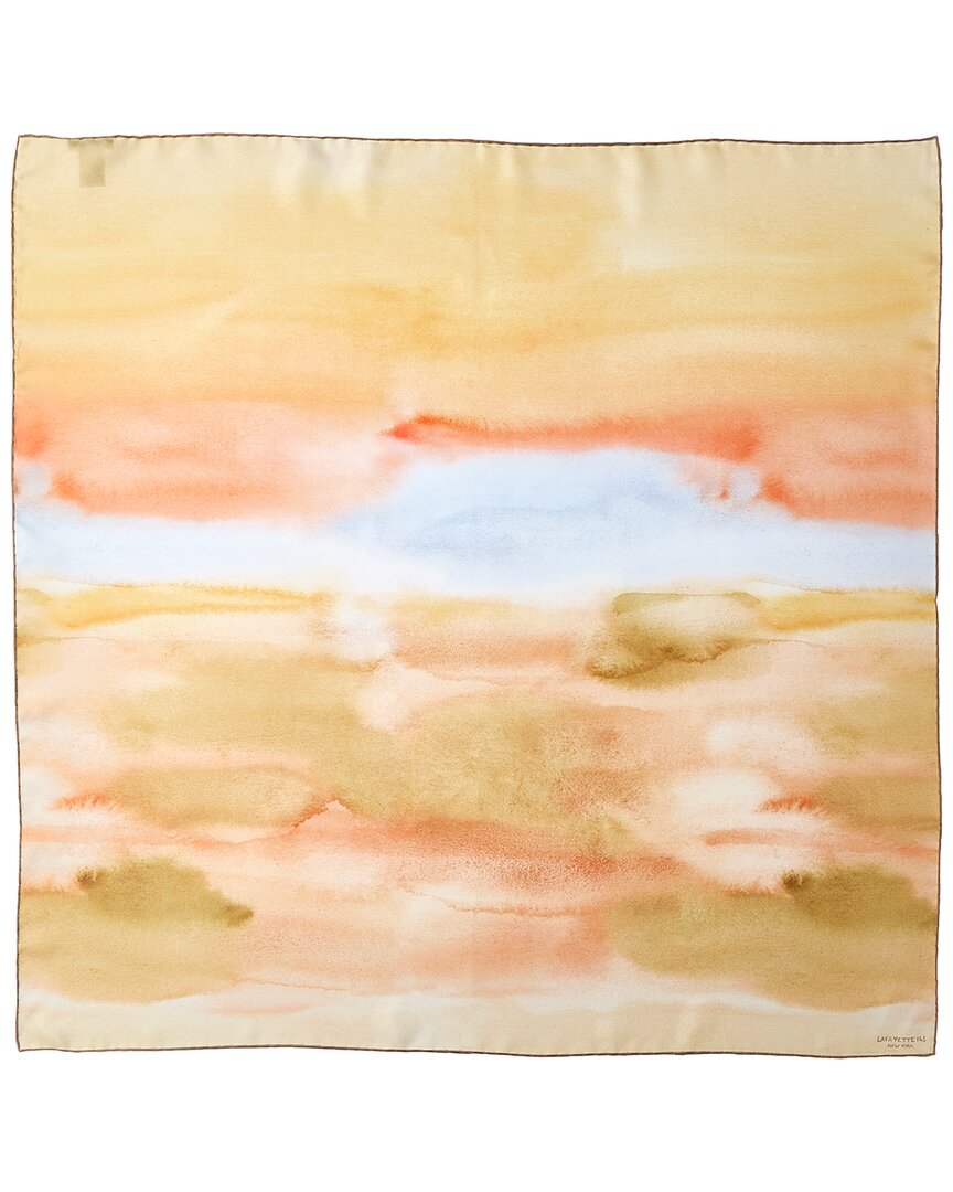 Lafayette 148 New York Horizon Print Silk Scarf In Multi
