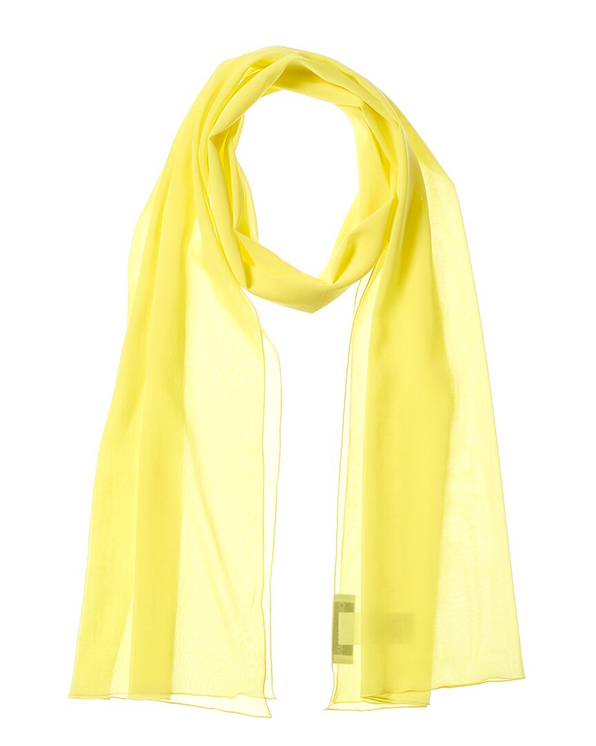 Dolce & Gabbana Chiffon Silk-blend Scarf In Yellow