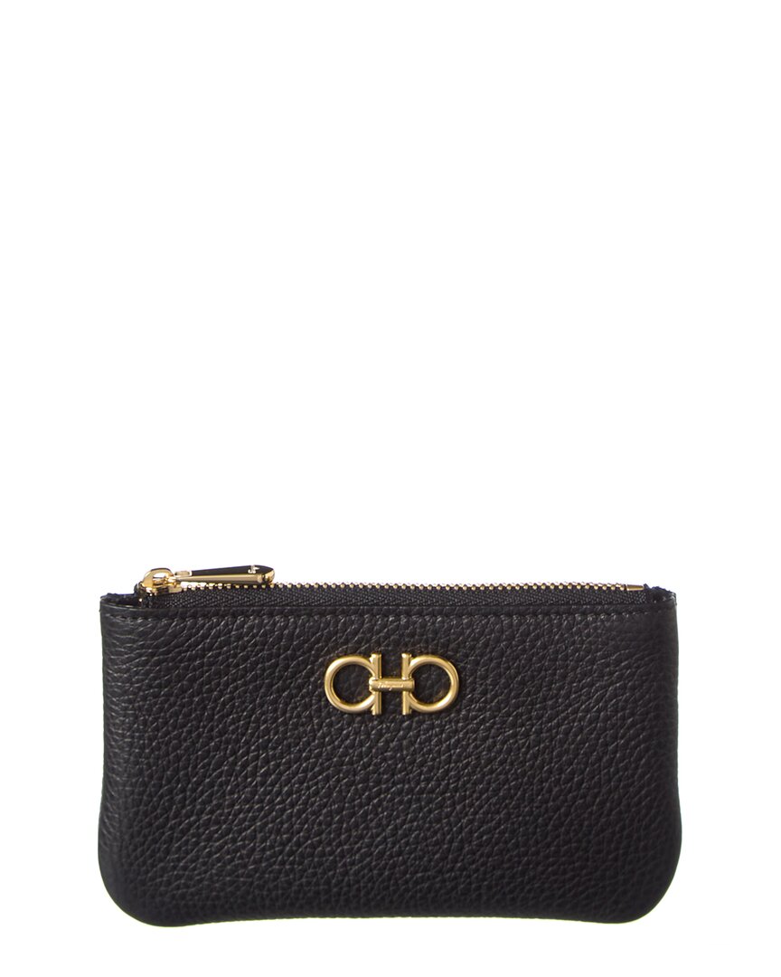 Ferragamo Woman Gancini Key Holder In Black