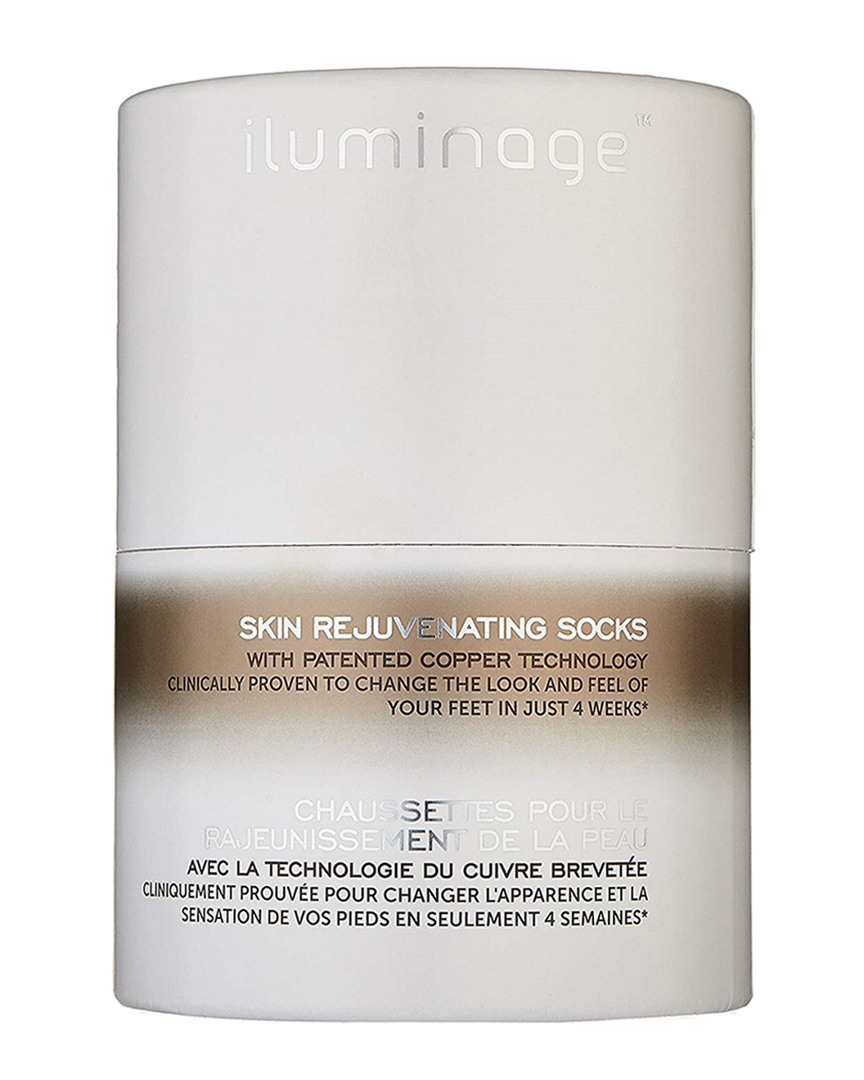 Iluminage Black Skin Rejuveting Socks With Anti-aging (s/m) In White