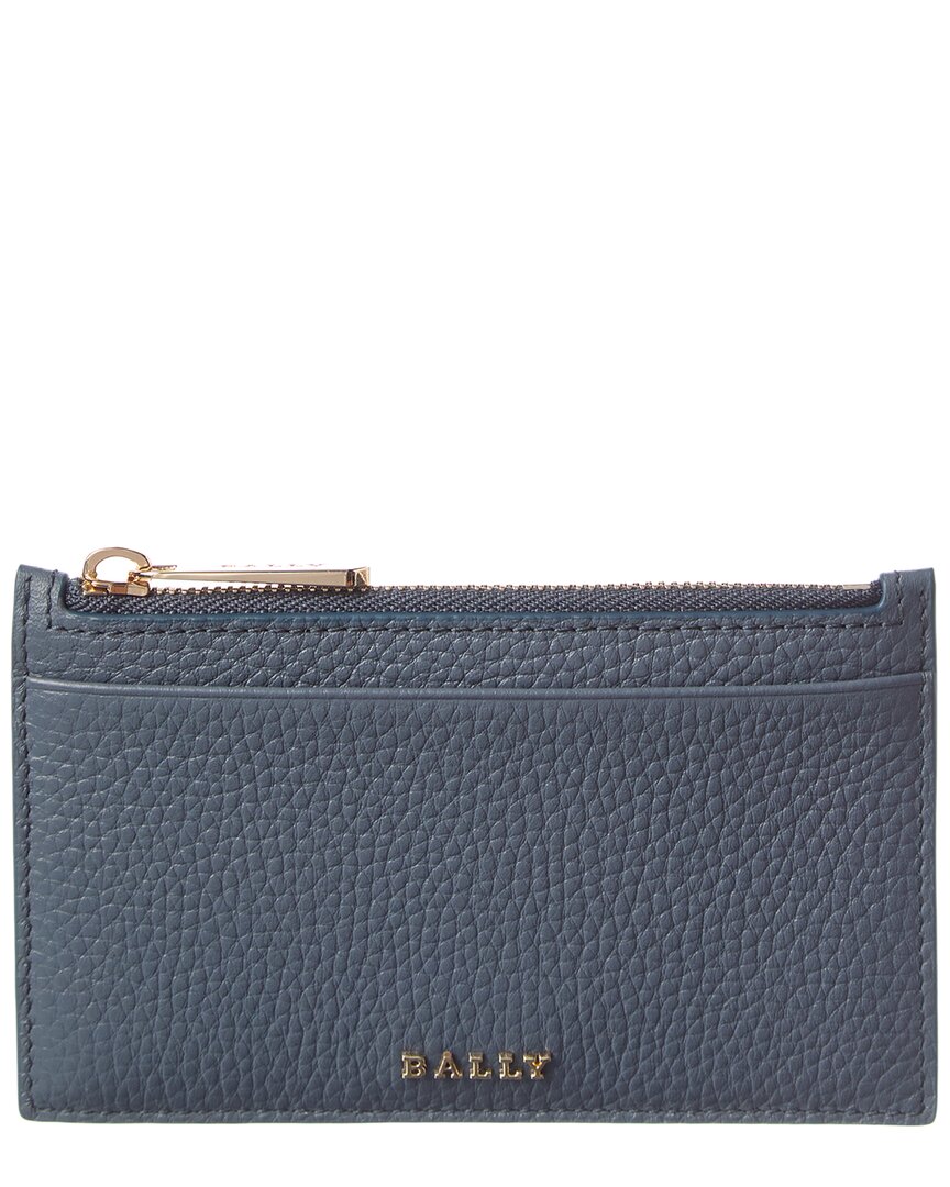 Bally Zandhy Leather Card Case In Blue