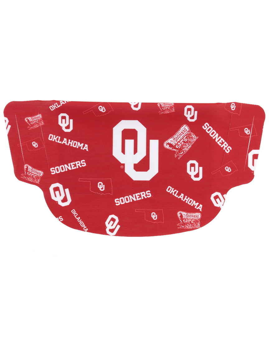 Ncaa University Of Oklahoma Dot Face Mask In Red