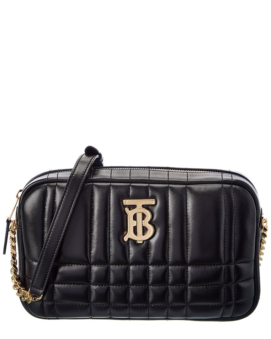Shop Burberry Lola Small Leather Camera Bag In Black