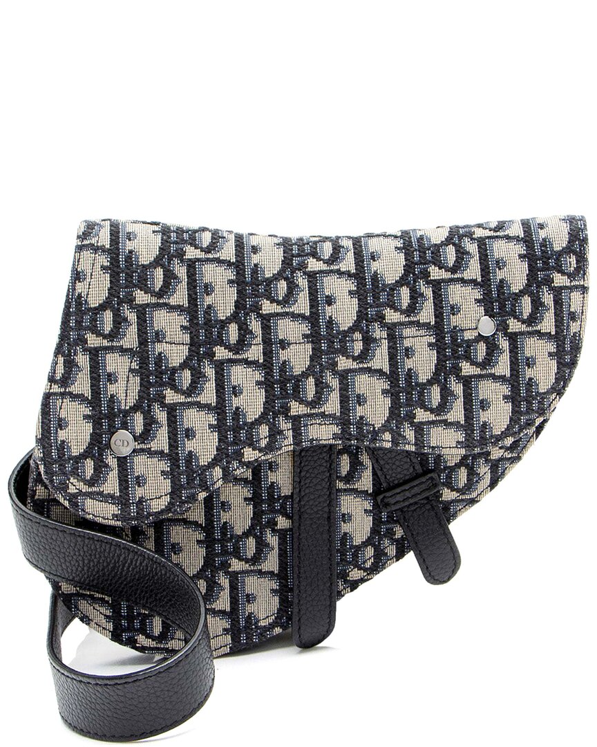 Dior Blue Leather Oblique Saddle Hommes Belt Bag (authentic Pre-loved)