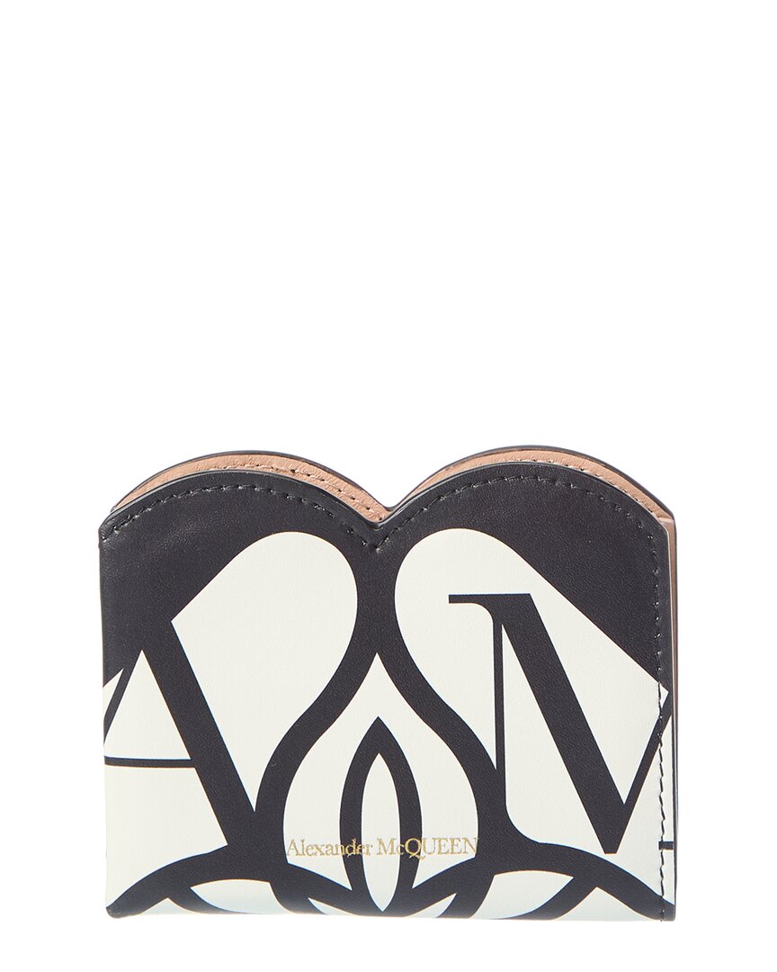 Alexander Mcqueen Leather Card Case In Multi