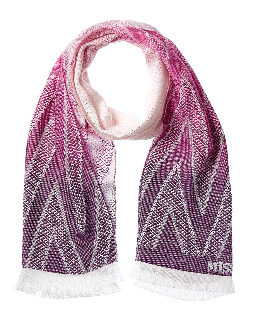 Missoni Wool-blend Scarf In Pink