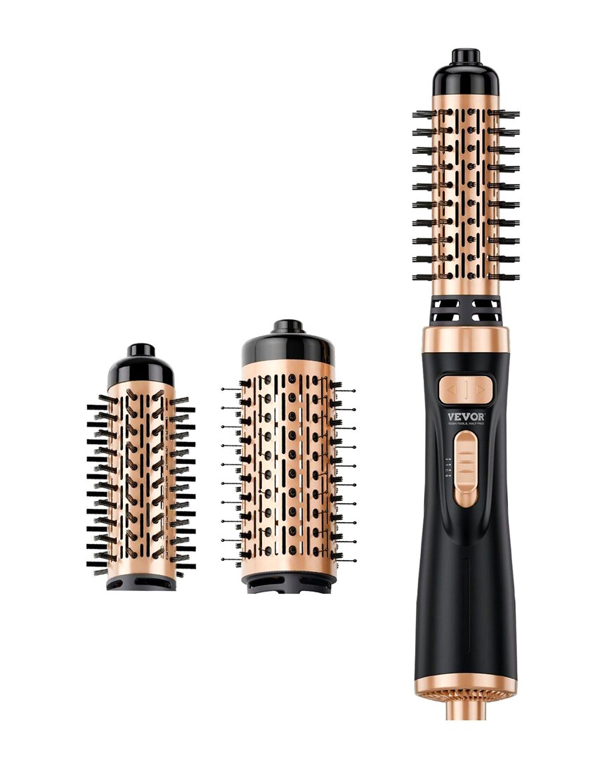 Vevor Rotating Hair Dryer Brush Hot Air Styling Brush With 1.5 & 2 Head
