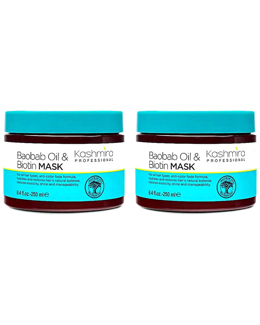 Kashmira Professional Unisex 8.4oz Baobab Oil & Biotin Professional Repairing Hair Mask 2 Pack
