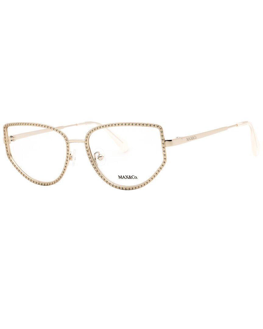Max & Co By Maxmara Max & Co By Max Mara Women's Mo5122 55mm Optical Frames In Gold