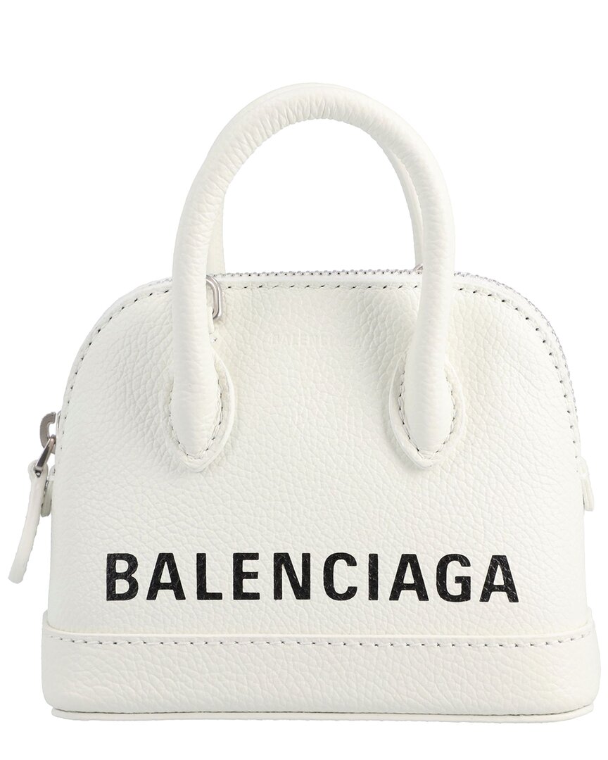 Balenciaga White Calfskin Ville Handbag, Never Carried (authentic Pre-loved) In White