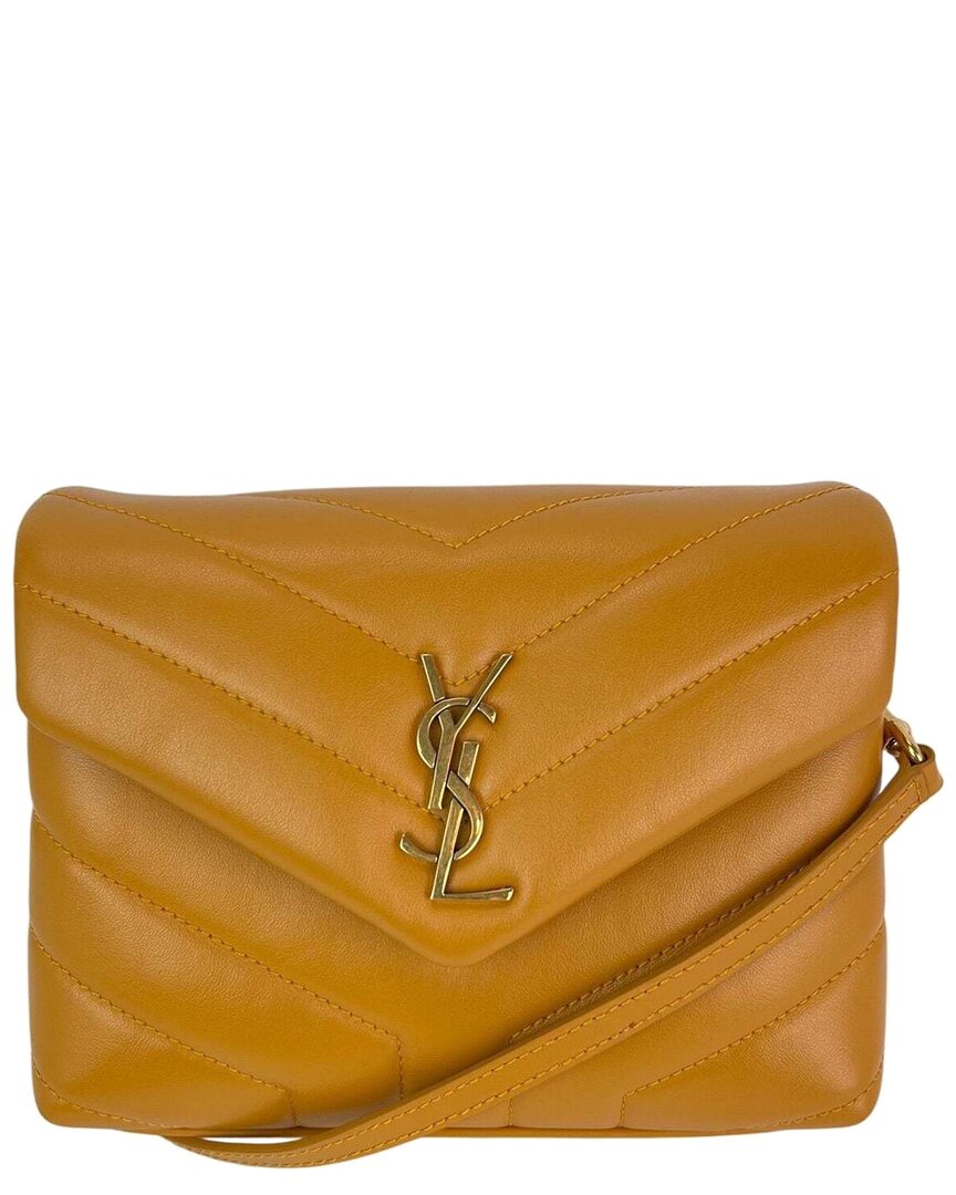 Saint Laurent Yellow Leather Quilted Toy Loulou Crossbody (authentic Pre-loved)