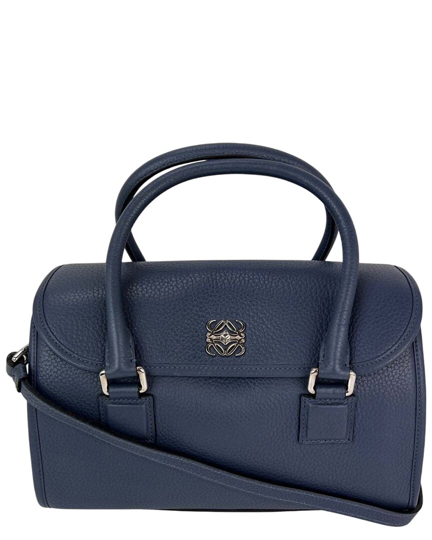 Loewe Blue Leather Alamo 28 Crossbody (authentic Pre-loved)