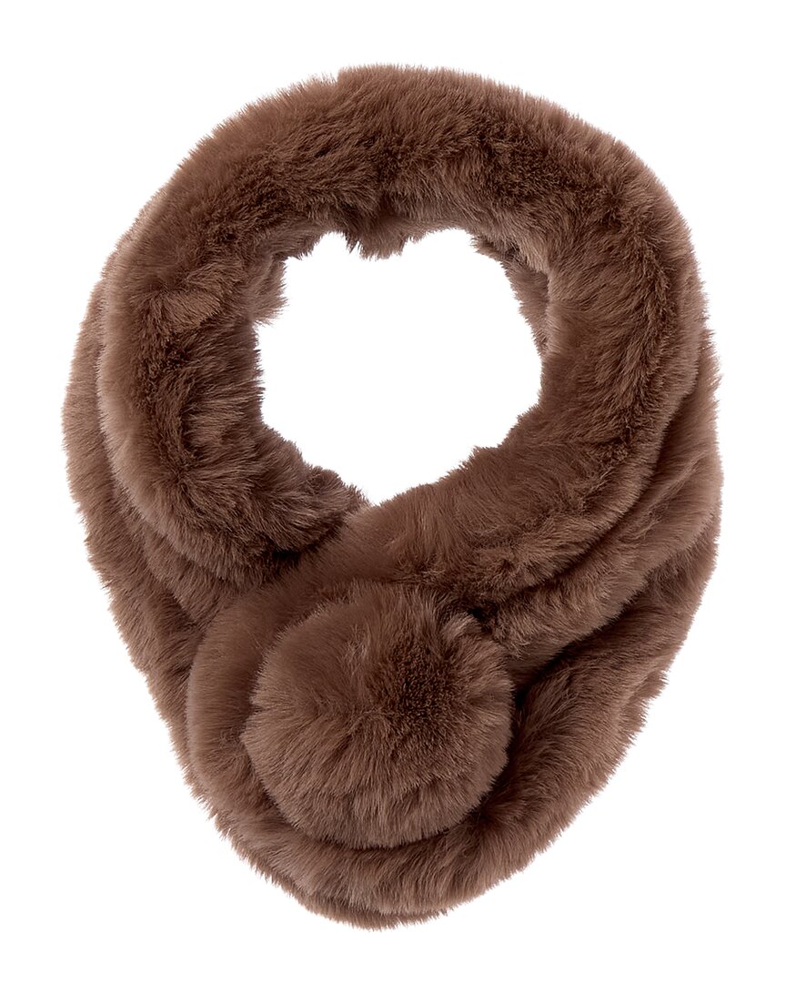 Surell Accessories Pull-thru Scarf In Brown