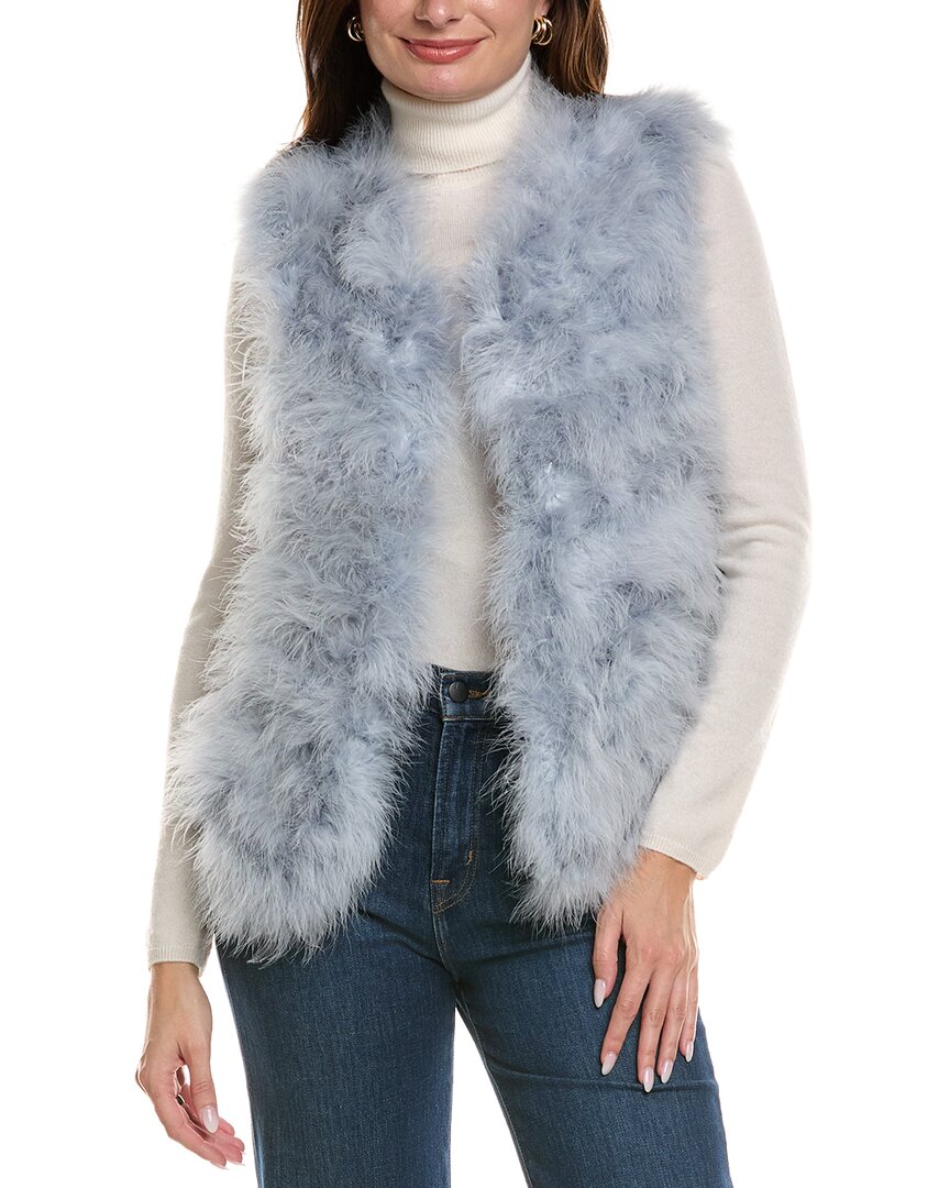La Fiorentina Feather Vest In Blue