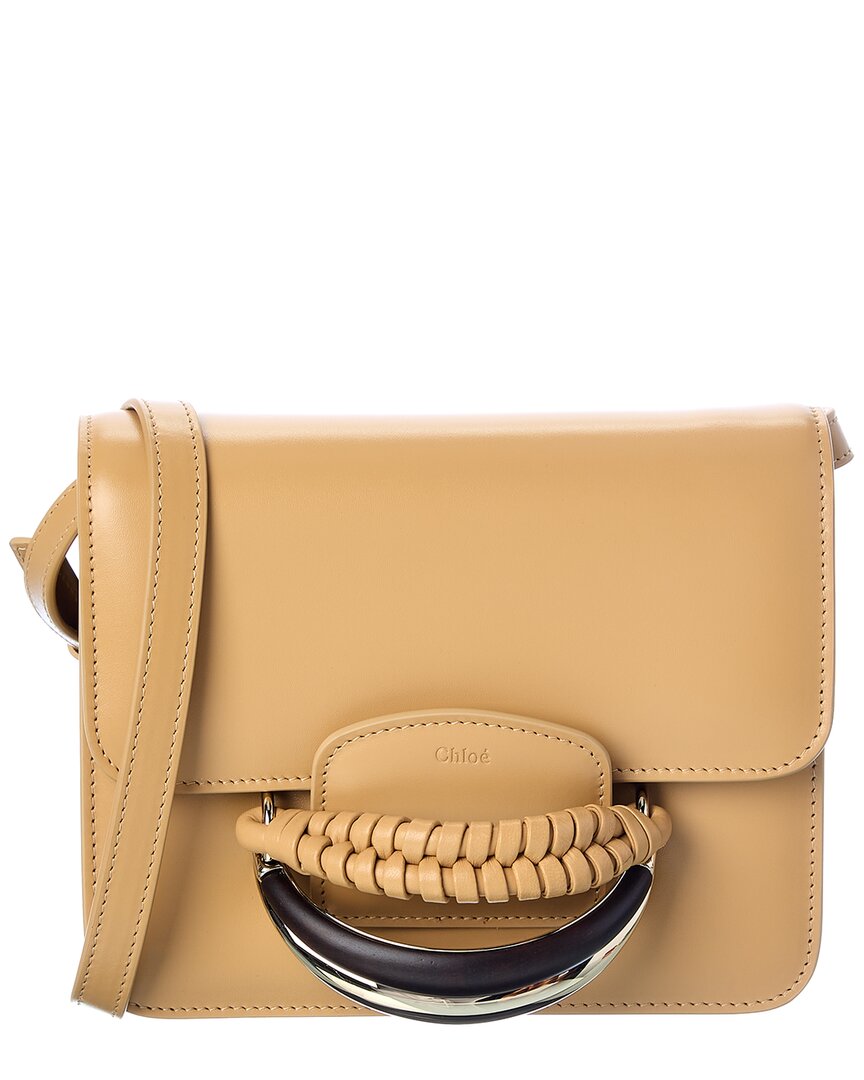 Chloé Kattie Leather Shoulder Bag In Brown