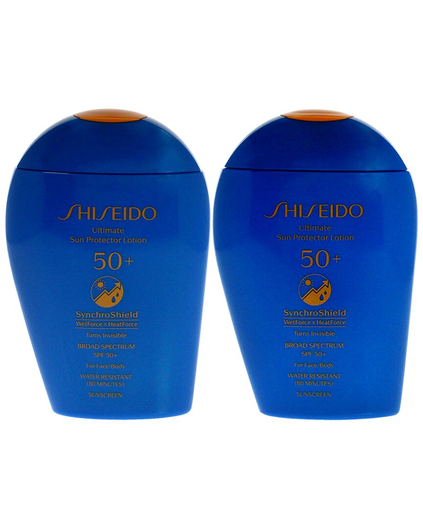 Shiseido Women's 2 X 5oz Ultimate Sun Protector Lotion Spf 50 Plus Duo In White