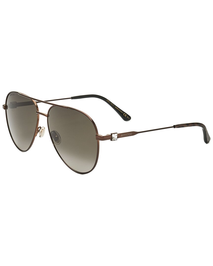 Shop Jimmy Choo Women's Olly 60mm Sunglasses In Bronze