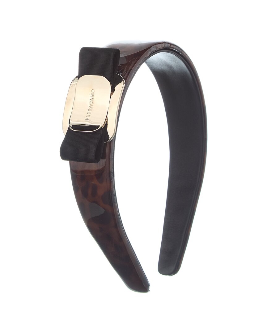Ferragamo Headband In Brown
