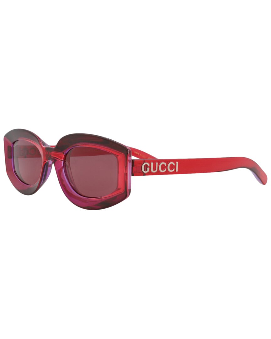 Gucci Cat Eye-frame Injection Sunglasses In Pink