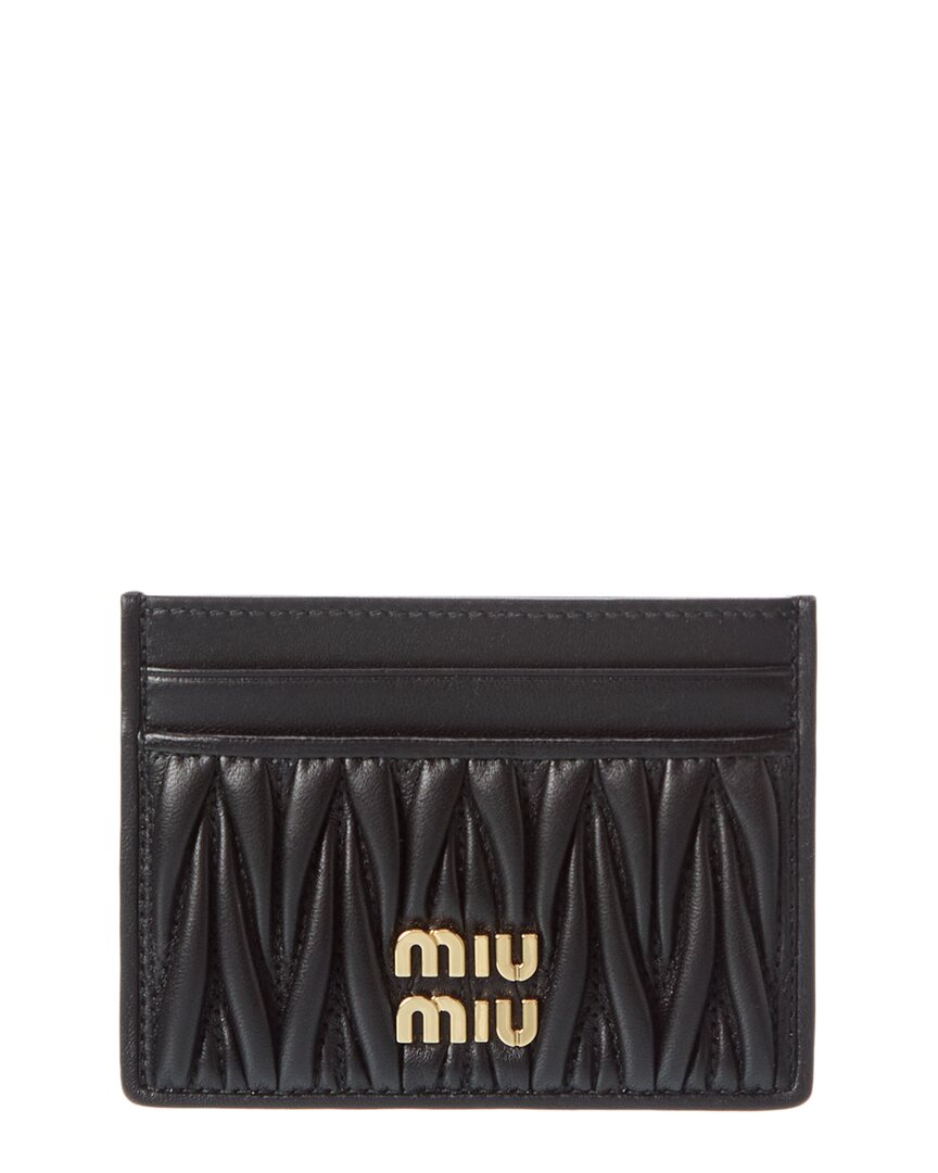 Miu Miu Logo Leather Card Holder