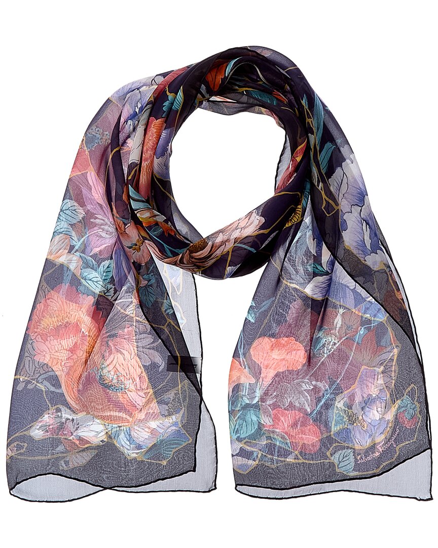 Ferragamo Silk Scarf In Multi