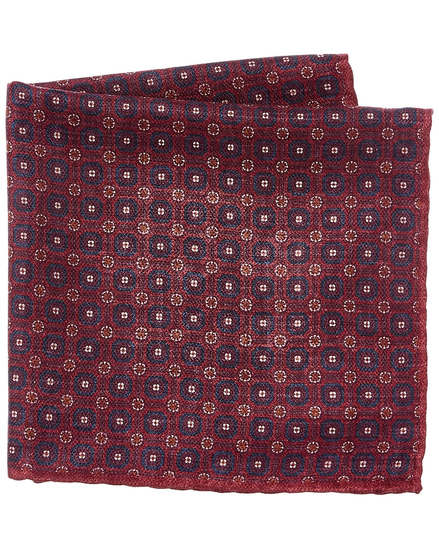 Brunello Cucinelli All-over Graphic-print Handkerchief In Burgundy