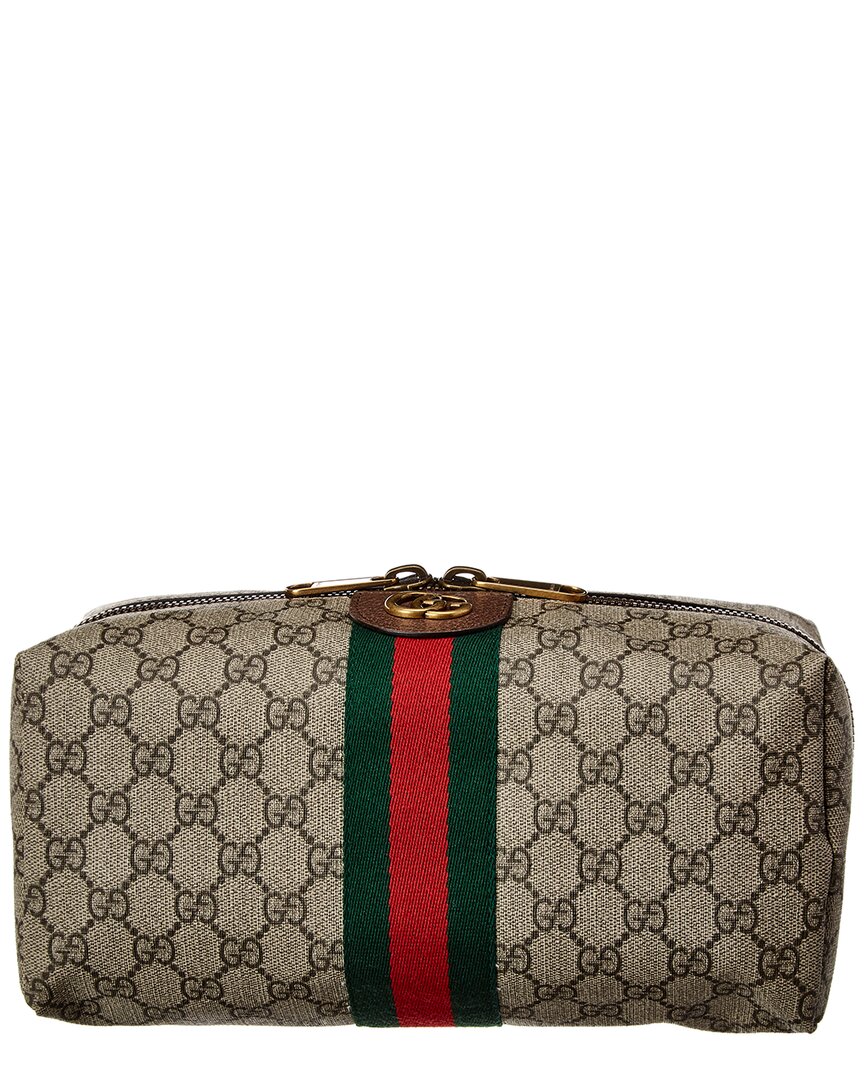 Gucci Ophidia Gg Supreme Canvas & Leather Toiletry Case