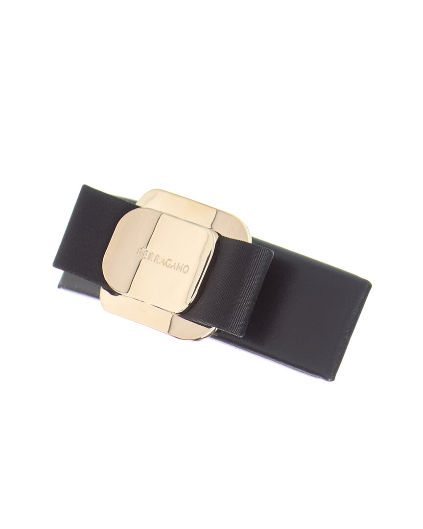 Ferragamo Hair Clip With New Vara Plate In Black