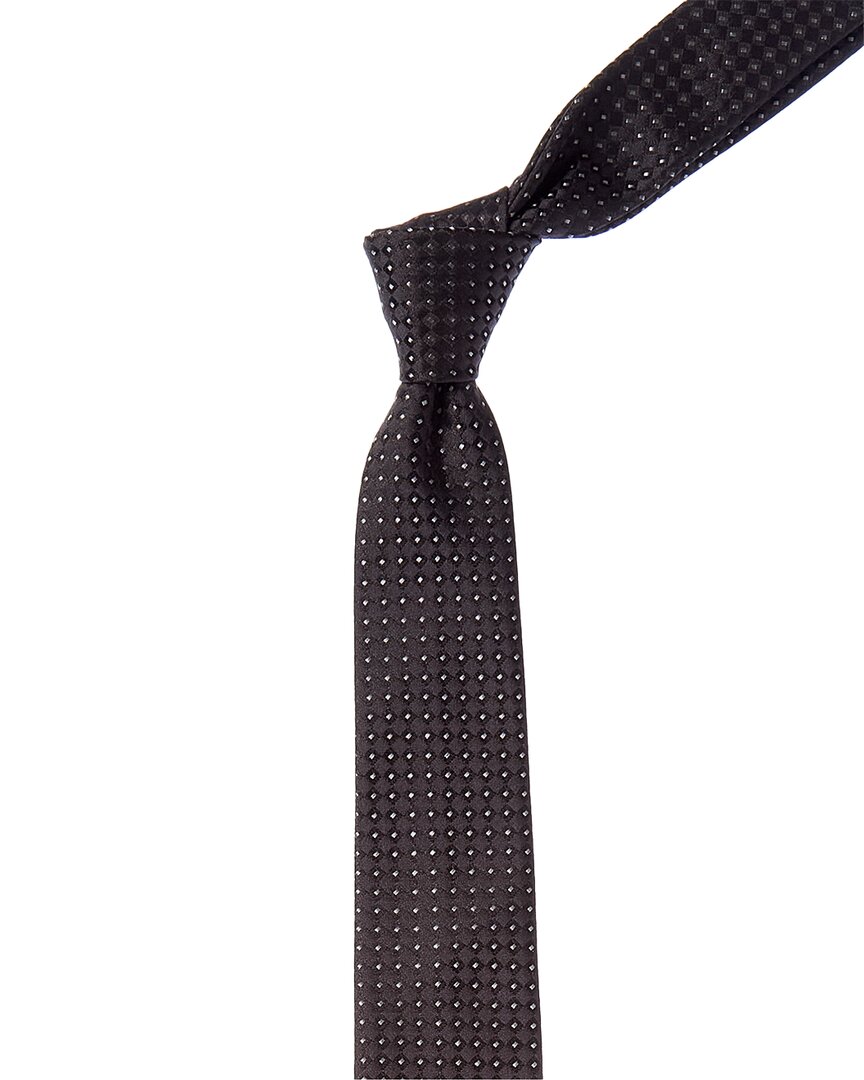 Givenchy Small Square Jacquard Silk Tie In Black