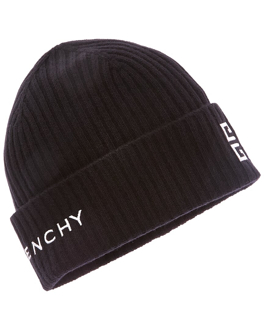 Givenchy 4g Wool & Cashmere-blend Beanie In Black