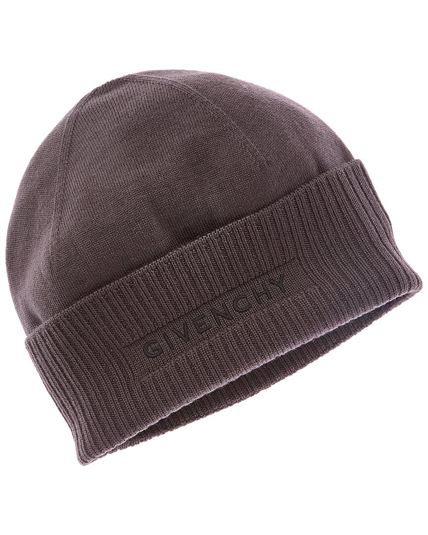Givenchy 4g Wool Beanie In Brown