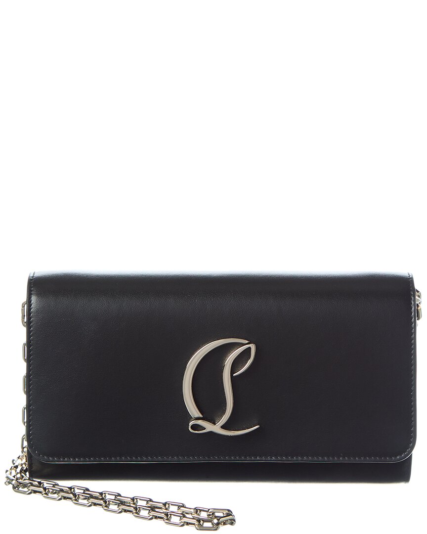 Christian Louboutin Loubi54 Leather Wallet On Chain In Black