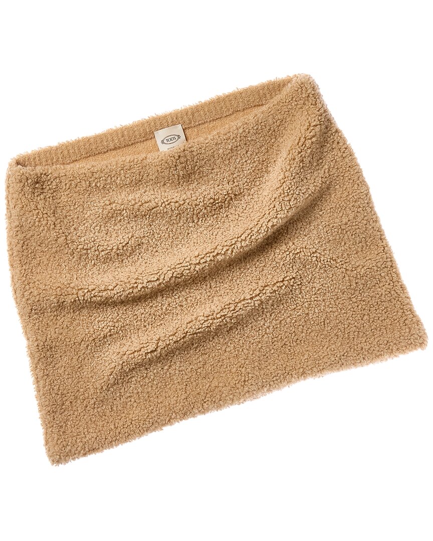 Tod's Wool-blend Scarf In Brown