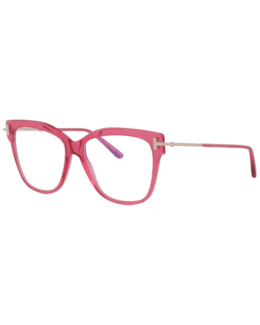 Tom Ford Women's Blue Block 54mm Optical Frames In Pink