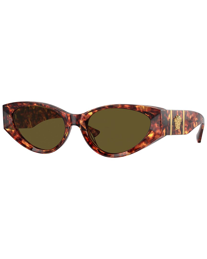 Versace Polarized Brown Cat Eye Ladies Sunglasses Ve4454 543783 55 In Brown