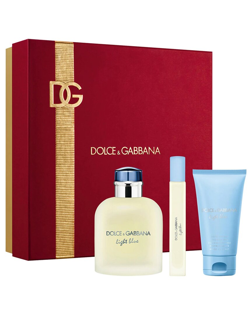Dolce & Gabbana Men's Light Blue Pour Homme 3pc Set