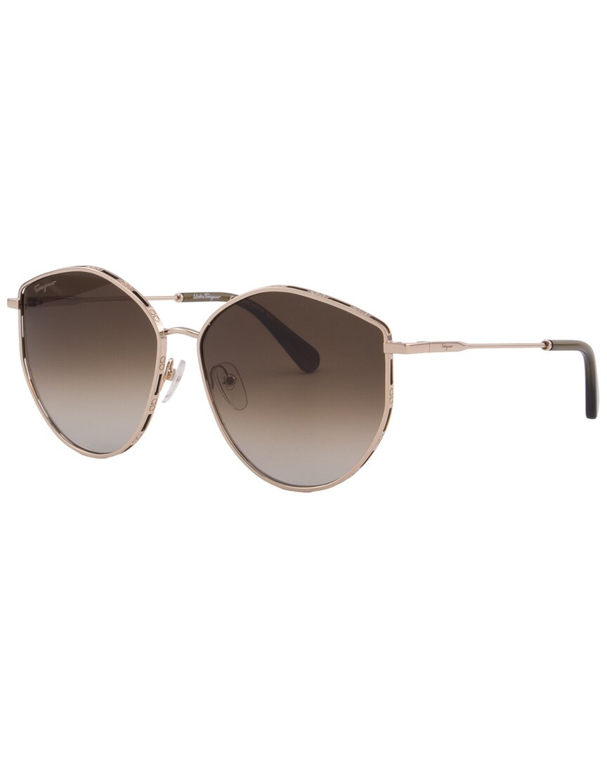 Ferragamo Women's Sf264s 60mm Sunglasses In Brown